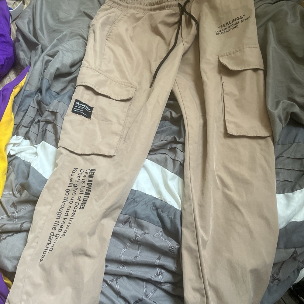 Men's Tan Cargo Pants